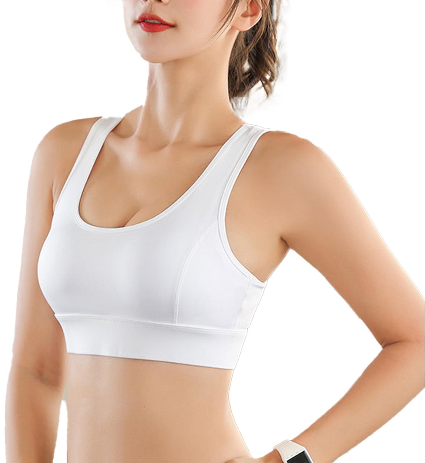 Women's Sports Yoga Bra High Impact Support Workout RunningTank Cropped Bra No Underwire full Coverage Padded with Removable Cups Back Medium Support Mesh Back Bra Black