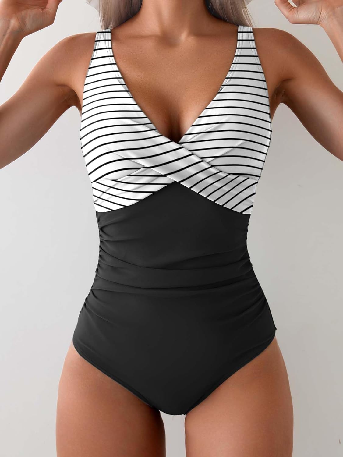 MLDRA Women Bathing Suit Swimsuit Tummy Control One Piece Slimming Swimwear