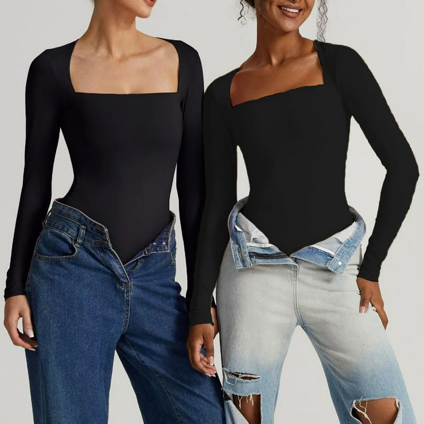 Body Suit Tummy Control Bodysuit Long Sleeve Tops Women Clothing