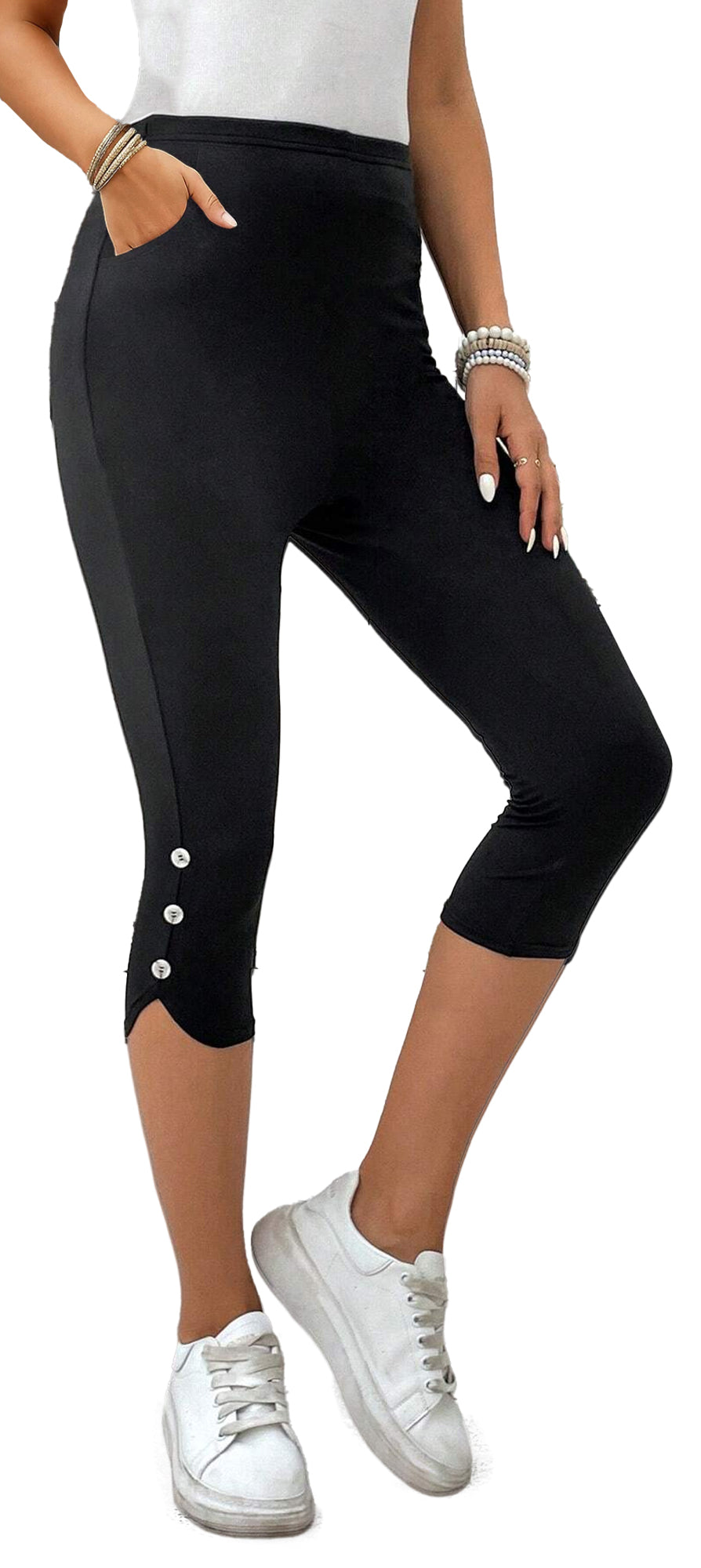 MLDRA Womens Capri Pants Loose High Waisted Wide Leg Lounge Pants Drawstring Casual Palazzo Trousers with Pockets