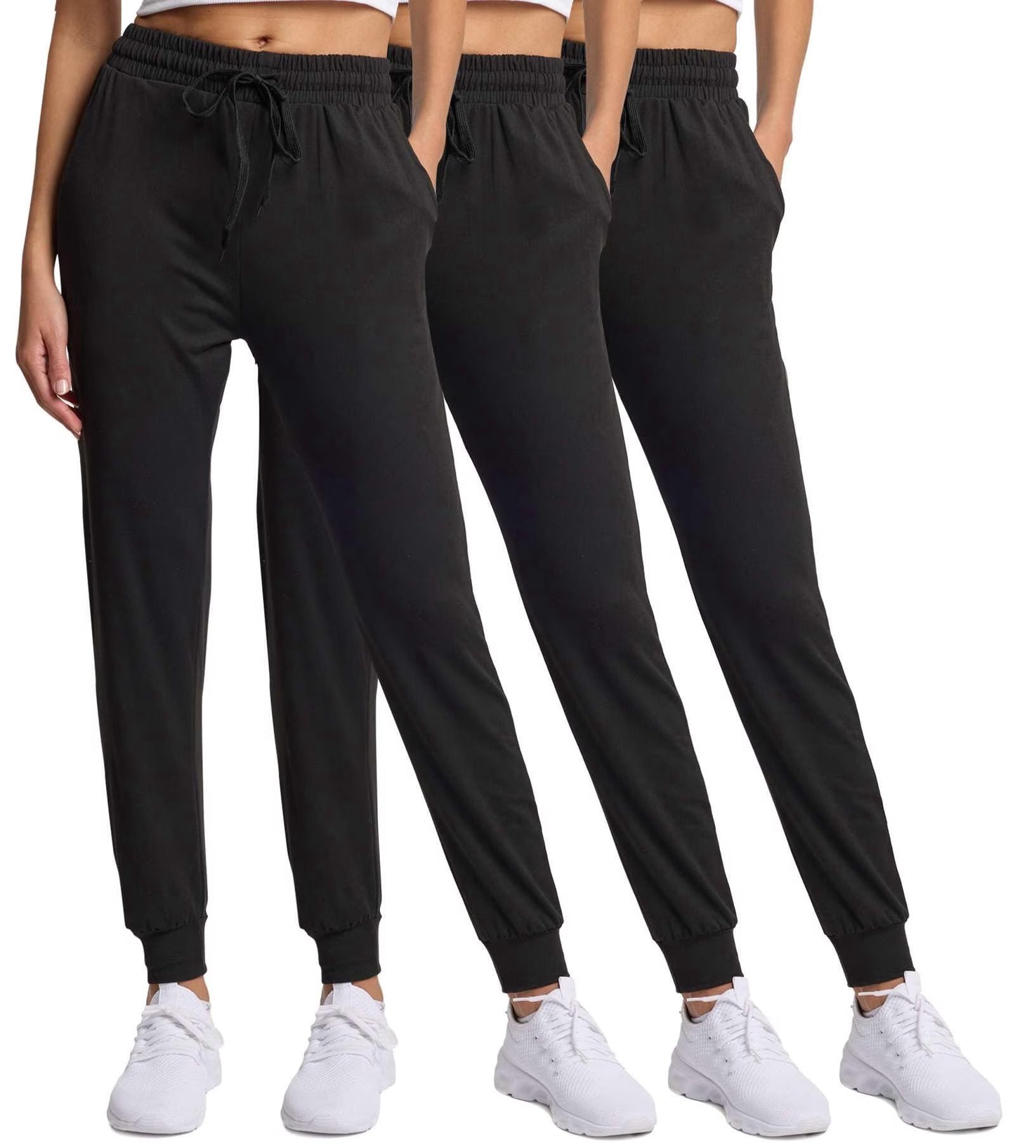 MLDRA 3 Pack Joggers Sweatpants for Women Ultra-Soft Lightweight for Lounge Athletic Yoga Running Workout Pants with Pockets