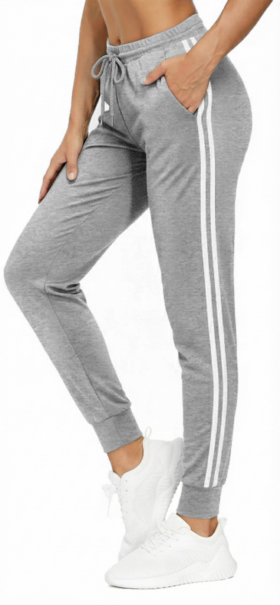 MLDRA Womens Sweatpants Joggers Lounge Pants Bottom Yoga Pant Lady Athletic Cinch Bottom Pockets for Gym Workout Running