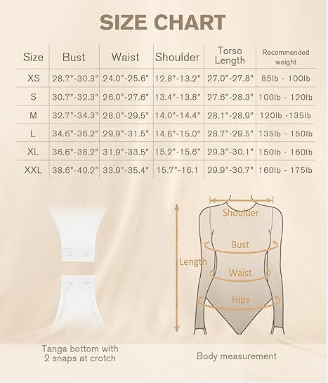Body Suit Tummy Control Bodysuit Deep V Neck Long Sleeve Tops Black Bodysuits for Women Black