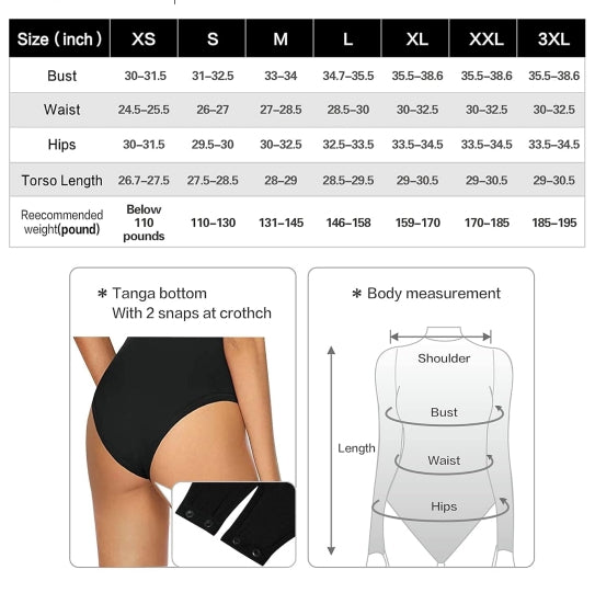 MLDRA Women's Long Sleeve Bodysuit - Mock Turtle Neck Soft Stretchy Slim Fit Layer Top Classic Jumpsuit