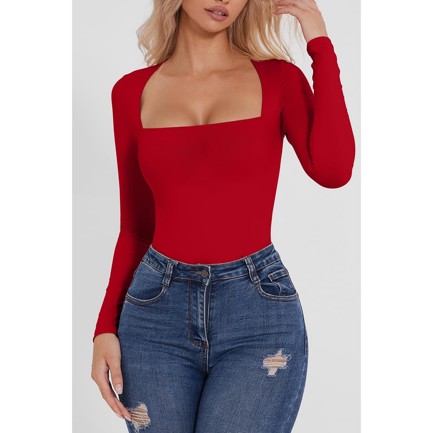 Body Suit Tummy Control Bodysuit Long Sleeve Tops Women Clothing