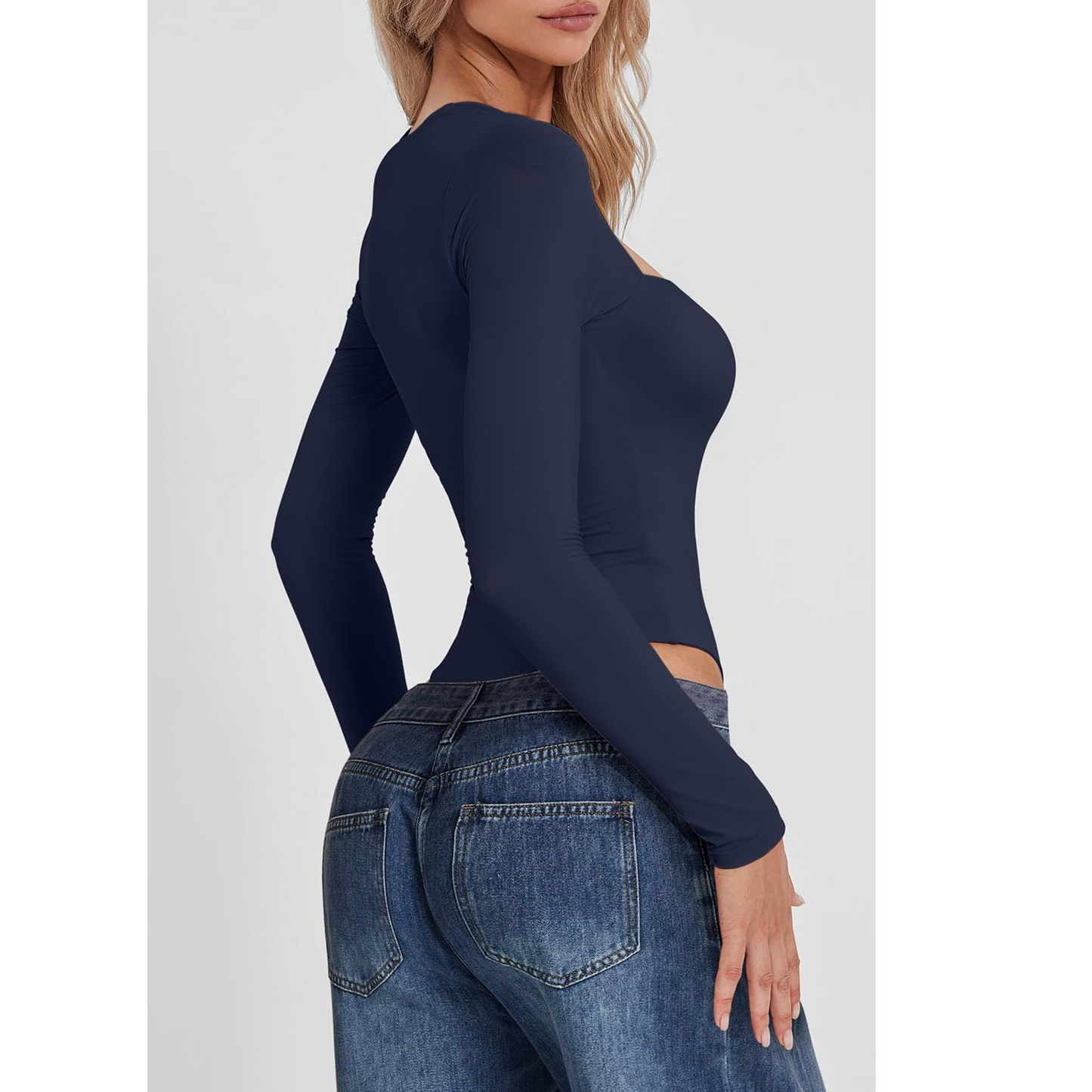 Body Suit Tummy Control Bodysuit Long Sleeve Tops Women Clothing