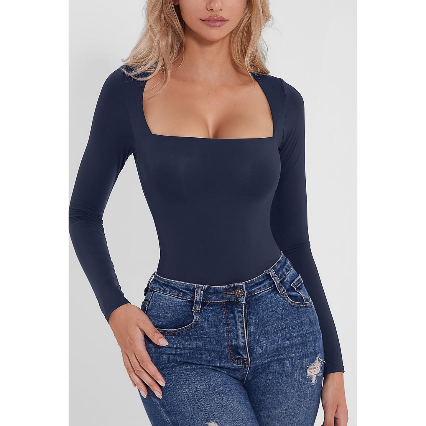 Body Suit Tummy Control Bodysuit Long Sleeve Tops Women Clothing