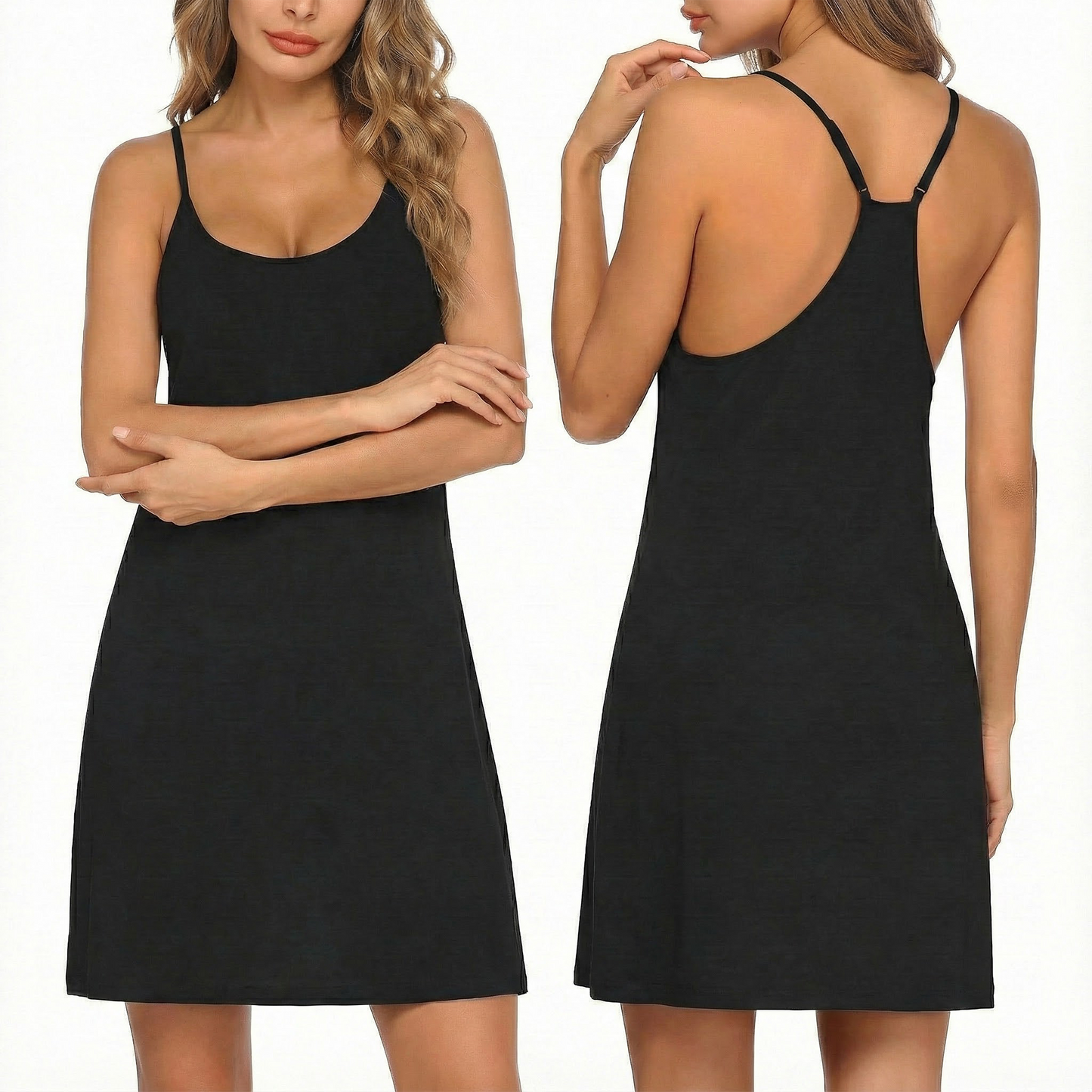 MLDRA Nightgowns For Women Racerback Sleeveless Nightgown Loose And Comfortable Nightgown