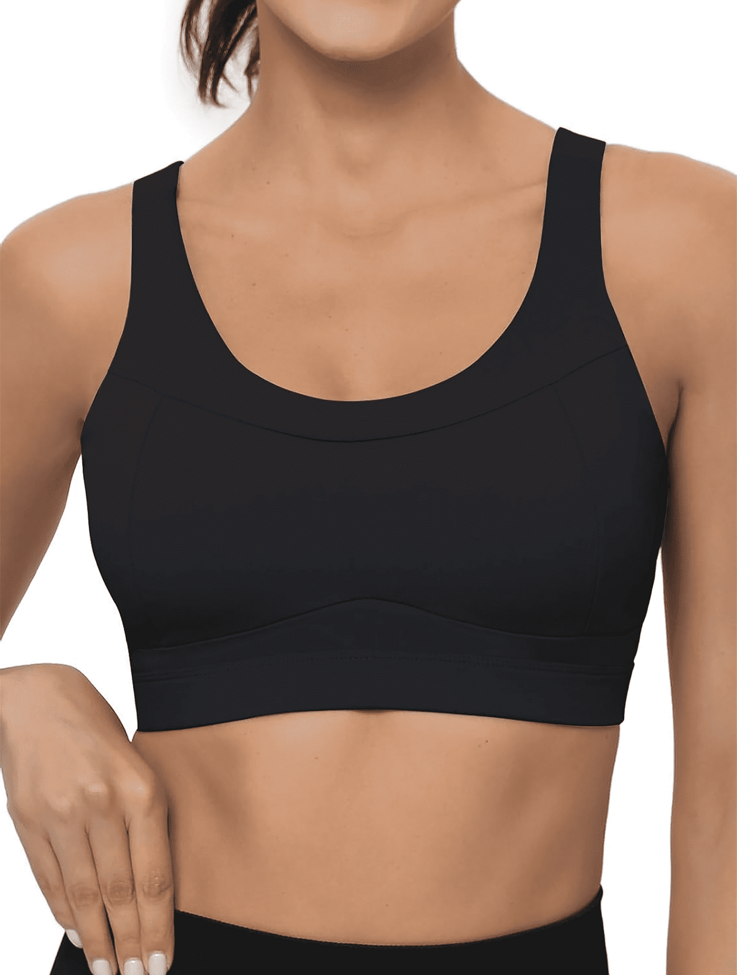 MLDRA Athletic Bra for Women Backless High Support Push Up Bra Sports Bras with Hollow Out Design Ideal for Running Jogging and Gym