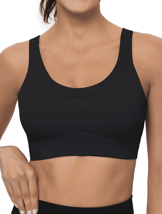 MLDRA Athletic Bra for Women Backless High Support Push Up Bra Sports Bras with Hollow Out Design Ideal for Running Jogging and Gym