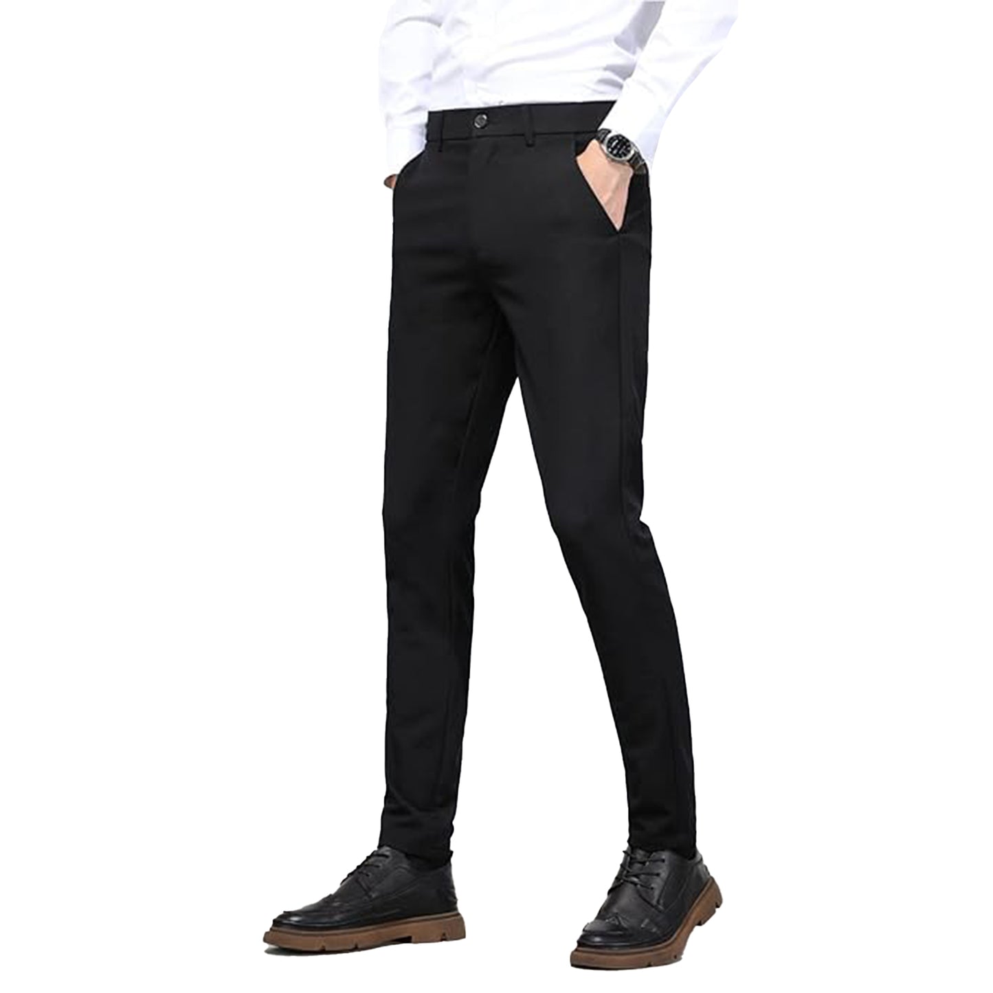 Men's Dress Pants Lounge Casual Big and Tall Work Travel Golf Business Trousers Straight Fit