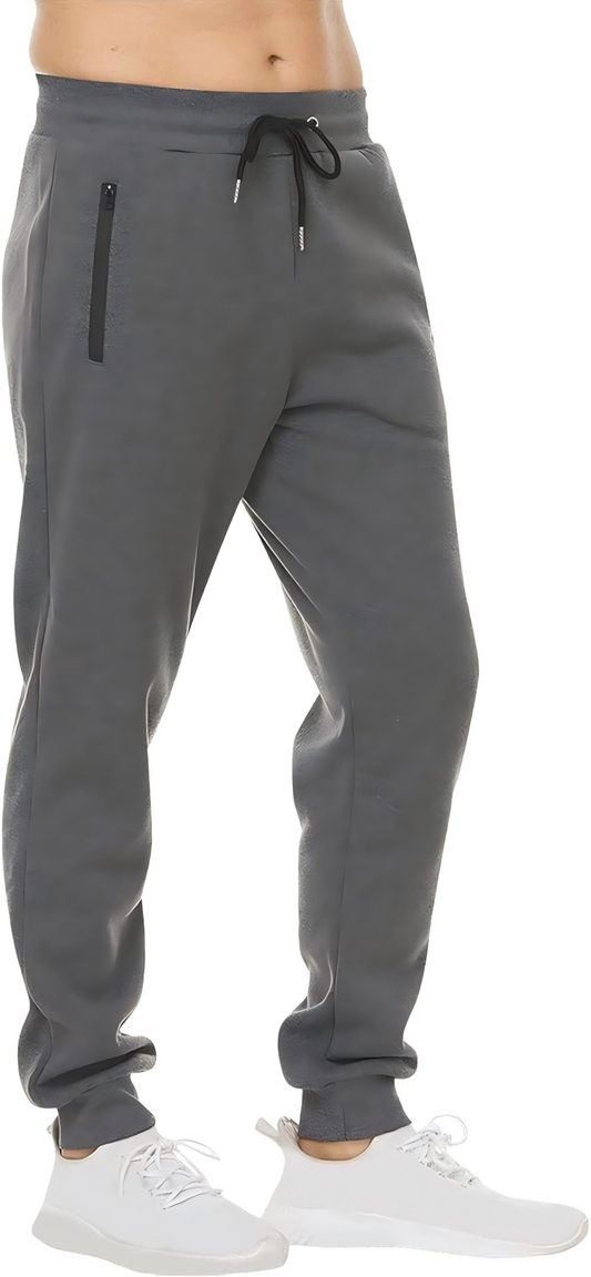 MLDRA Men's Sweatpants Joggers Lightweight Elastic Waist Athletic Workout Gym Running Sweat Pants with Pockets Dark Gray XL