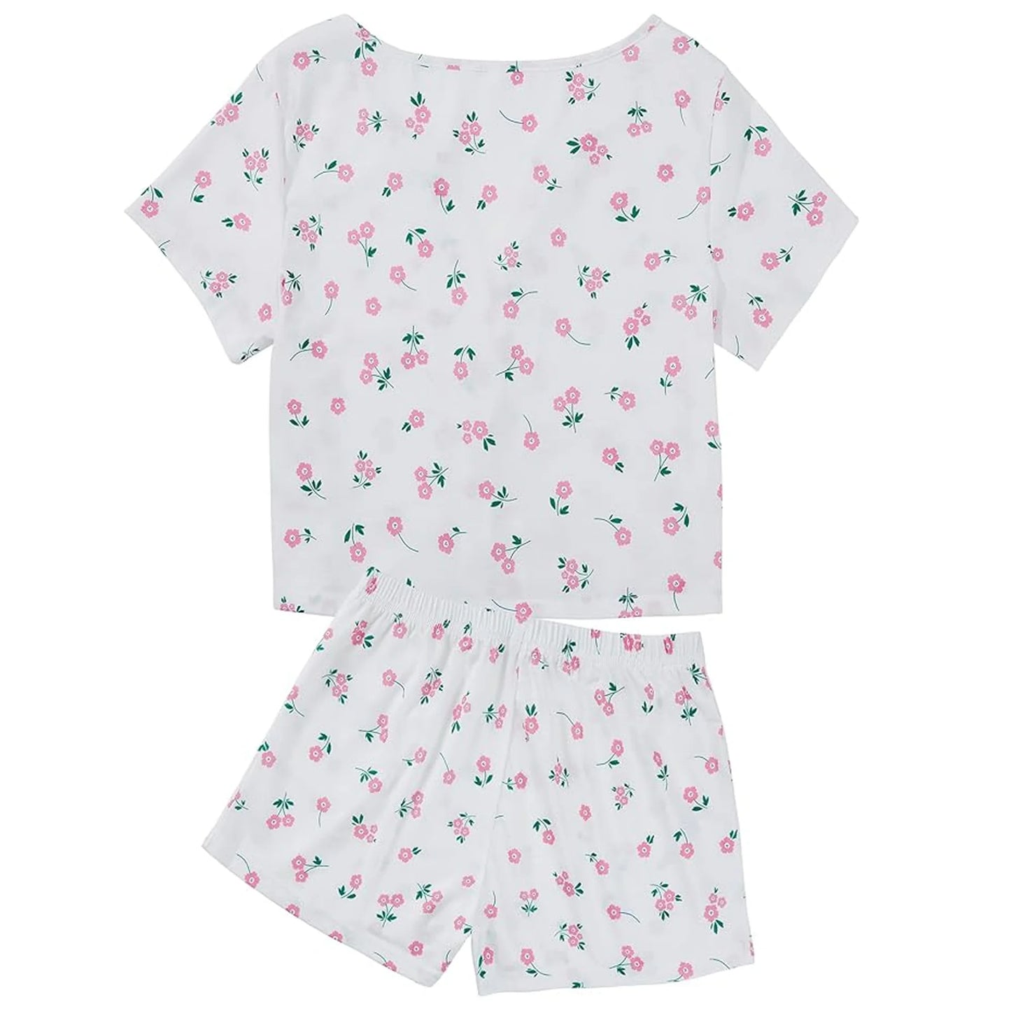 MLDRA Womens Summer Pajama Sets Cute Shorts Soft Pj Set 2 Piece Sleepwear Loungewear Set