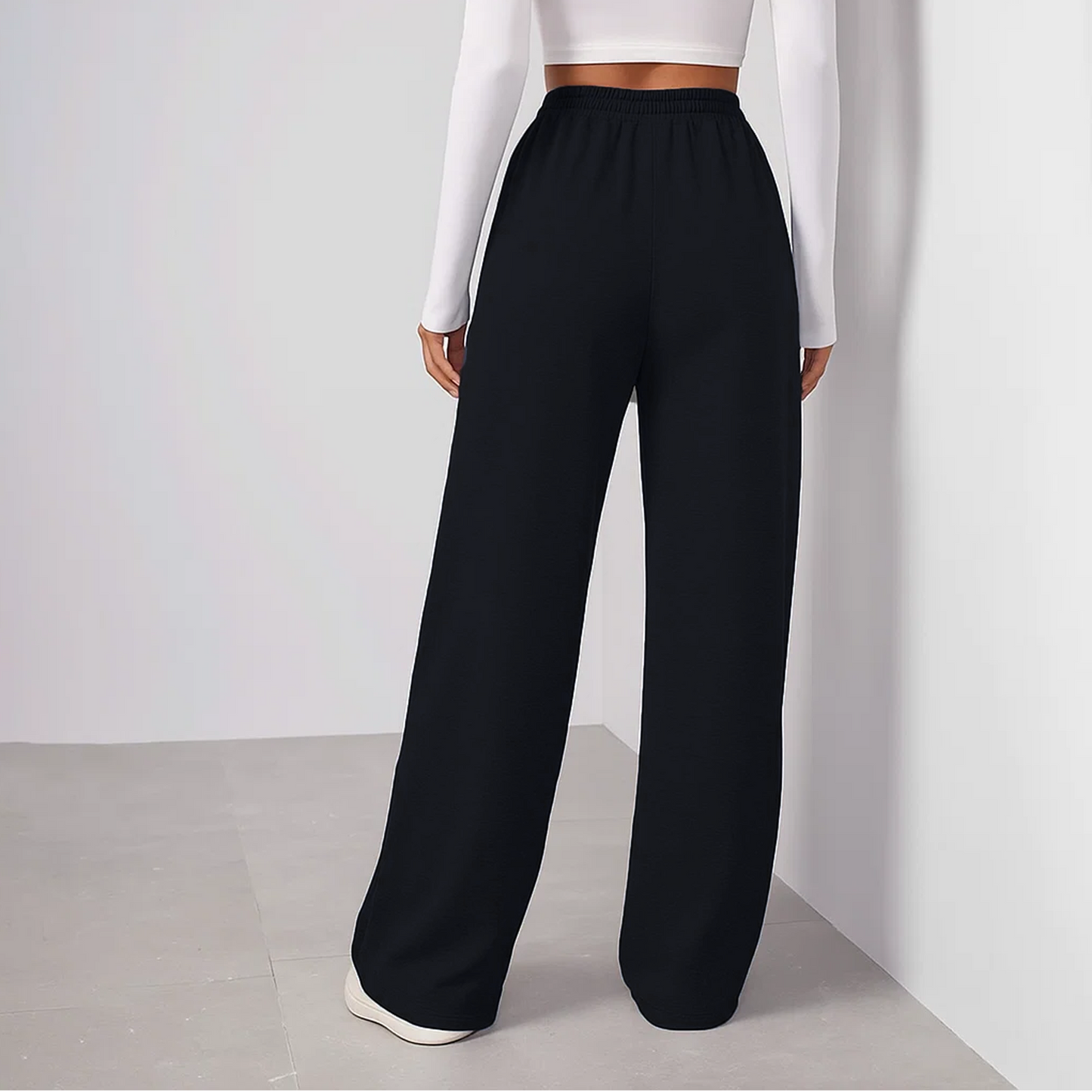MLDRA Women's Sweatpants Fleece Lined Wide Leg Joggers Baggy Lounge Pants with Drawstring Elastic Waist and Pockets Fall Winter 2025