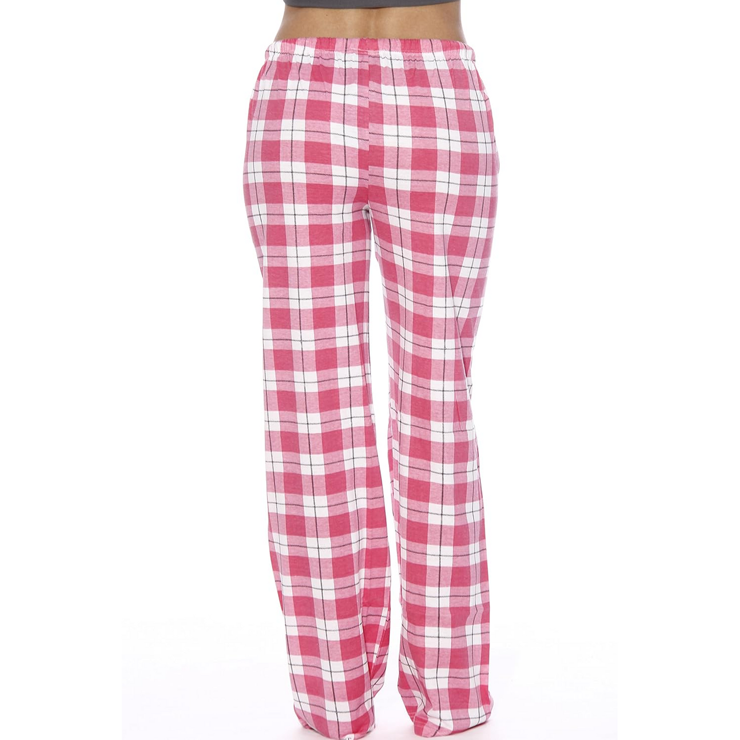 MLDRA Pajama Pants Women Fall Plaid Bottoms Cute Comfy PJ Lounge Pants with Drawstring and Pockets Pink