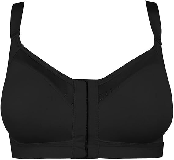 Women's No Underwire Bra Front Closure Full Coverage Back Support Crossed Unpadded Wirefree Comfortable Yoga Bra