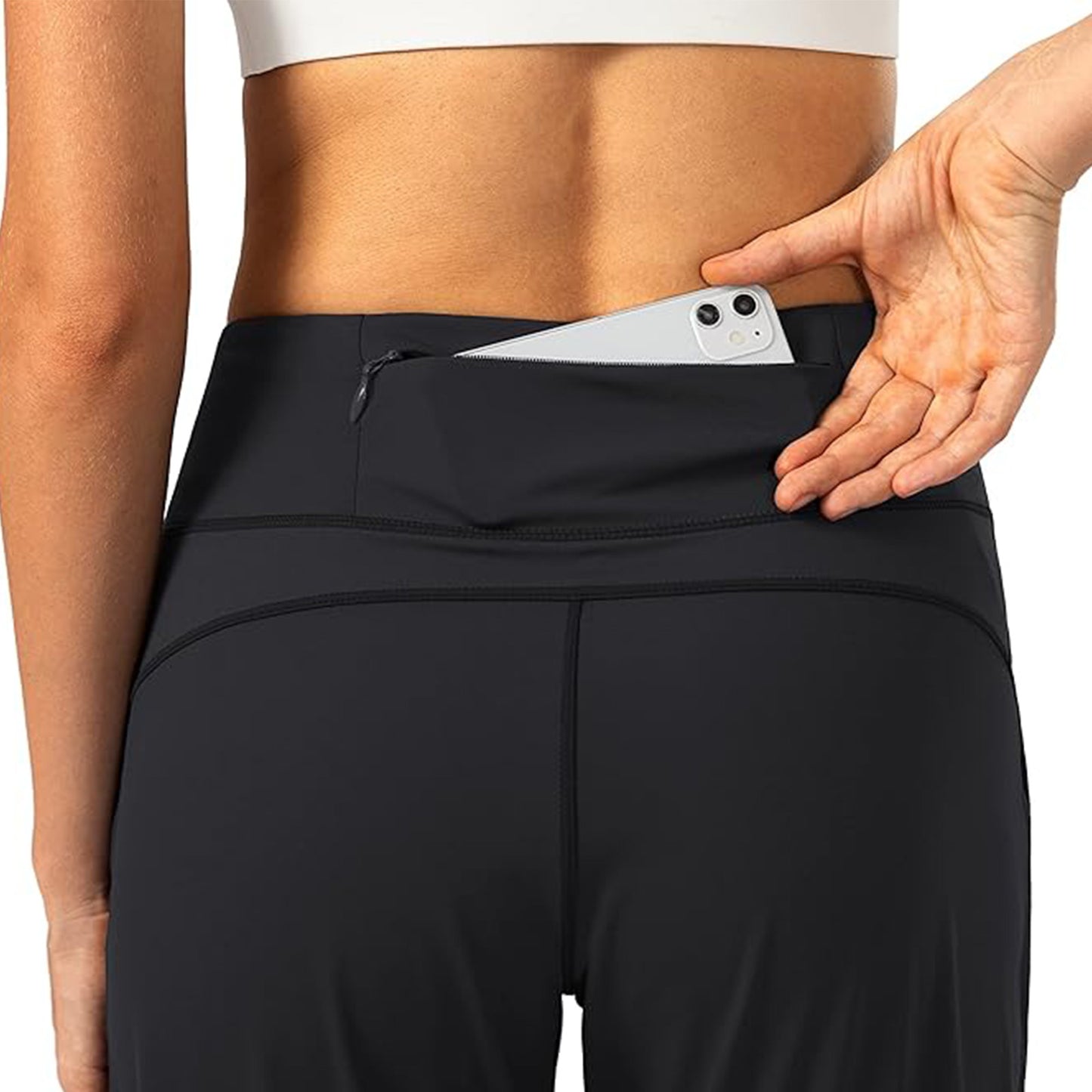 MLDRA Women's Joggers Sweatpants Yoga Pants with Zipper Pockets High Waisted for Workout Running