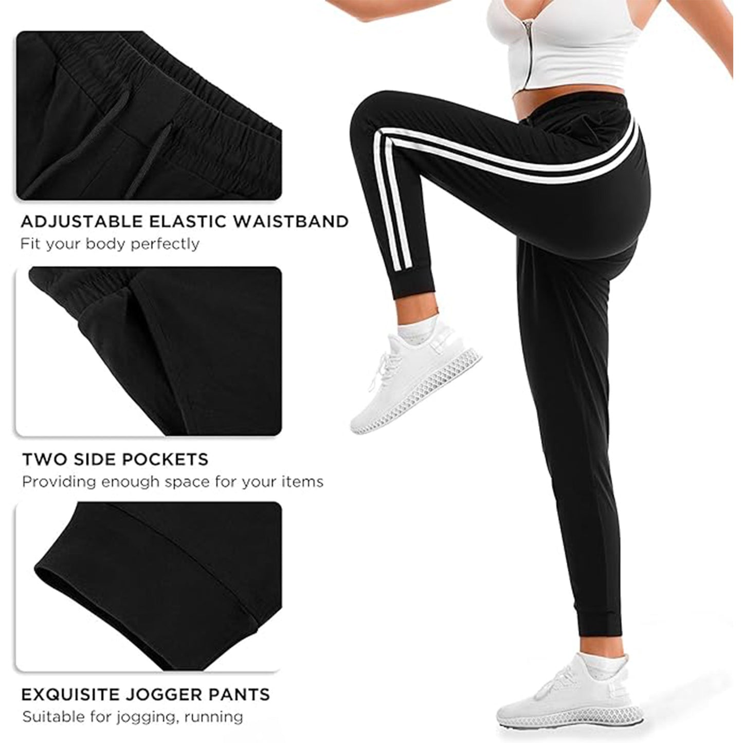 Womens Sweatpants Joggers pants lounge Track Athletic Leggings High Waisted Cinch Bottom with Pockets for Workout Yoga Running