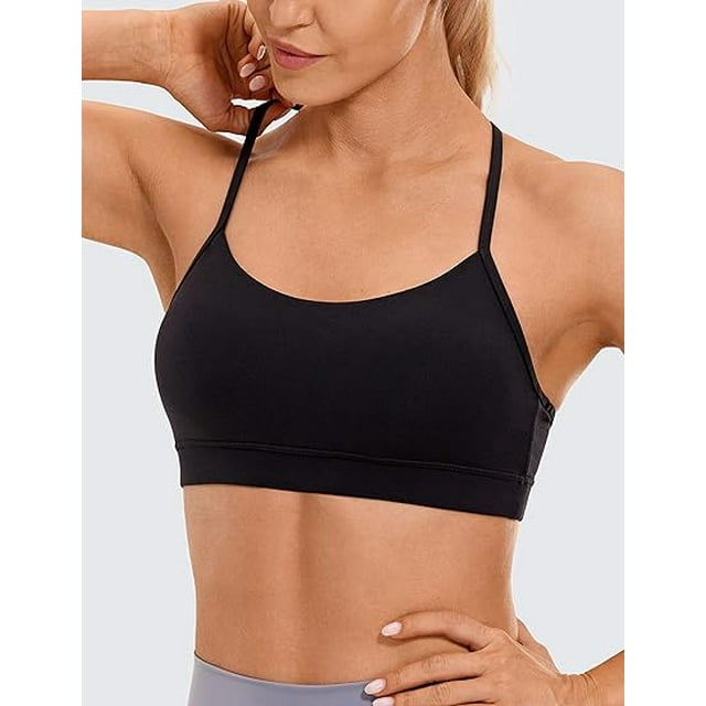 2 Pack Sports Bras for Women, Supportive Workout Bras, Y Back Thin Strap Yoga Bra with Removable Cups