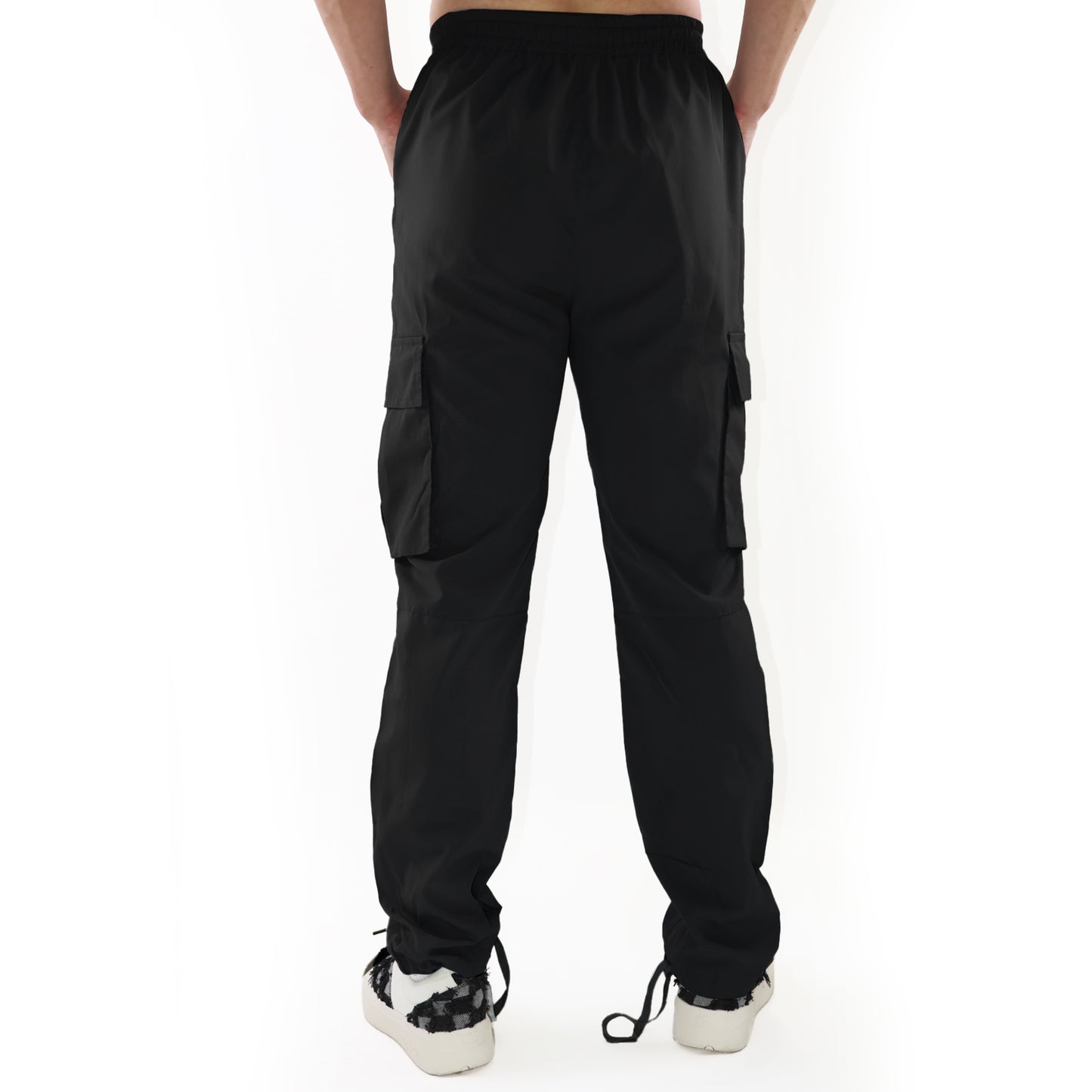 MLDRA Men's Cargo Pants Trousers Relaxed Fit Tactical Work Slacks Straight Leg With Pockets Black