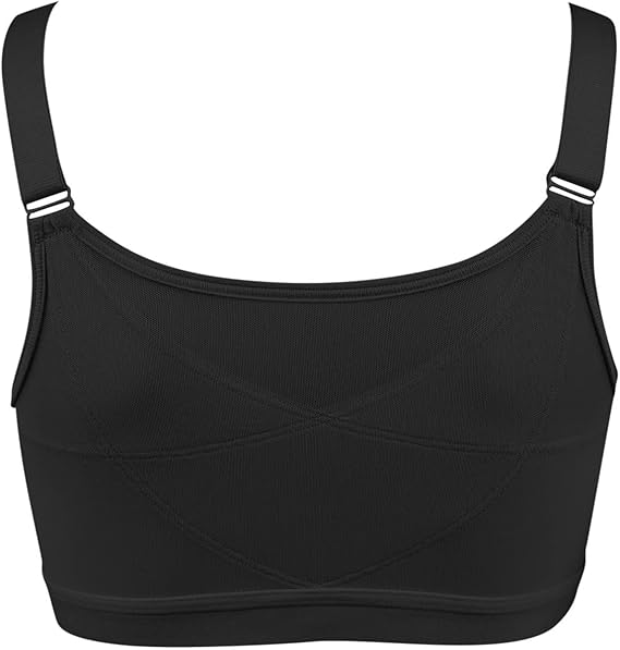 Women's No Underwire Bra Front Closure Full Coverage Back Support Crossed Unpadded Wirefree Comfortable Yoga Bra