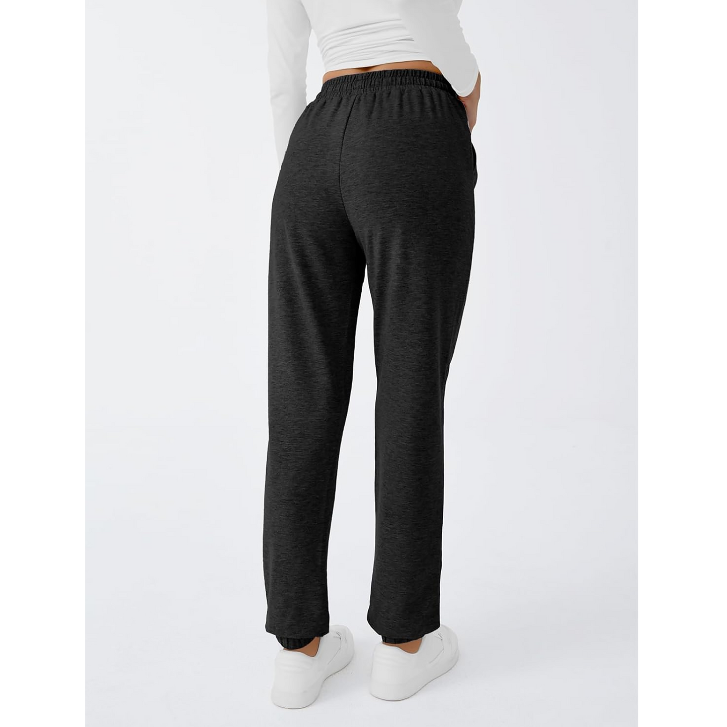 MLDRA Women Sweatpants Joggers with Pockets Lounge Athletic Casual Pajama Pants Fall Winter Clothes Teachers Outfits 2025 Black