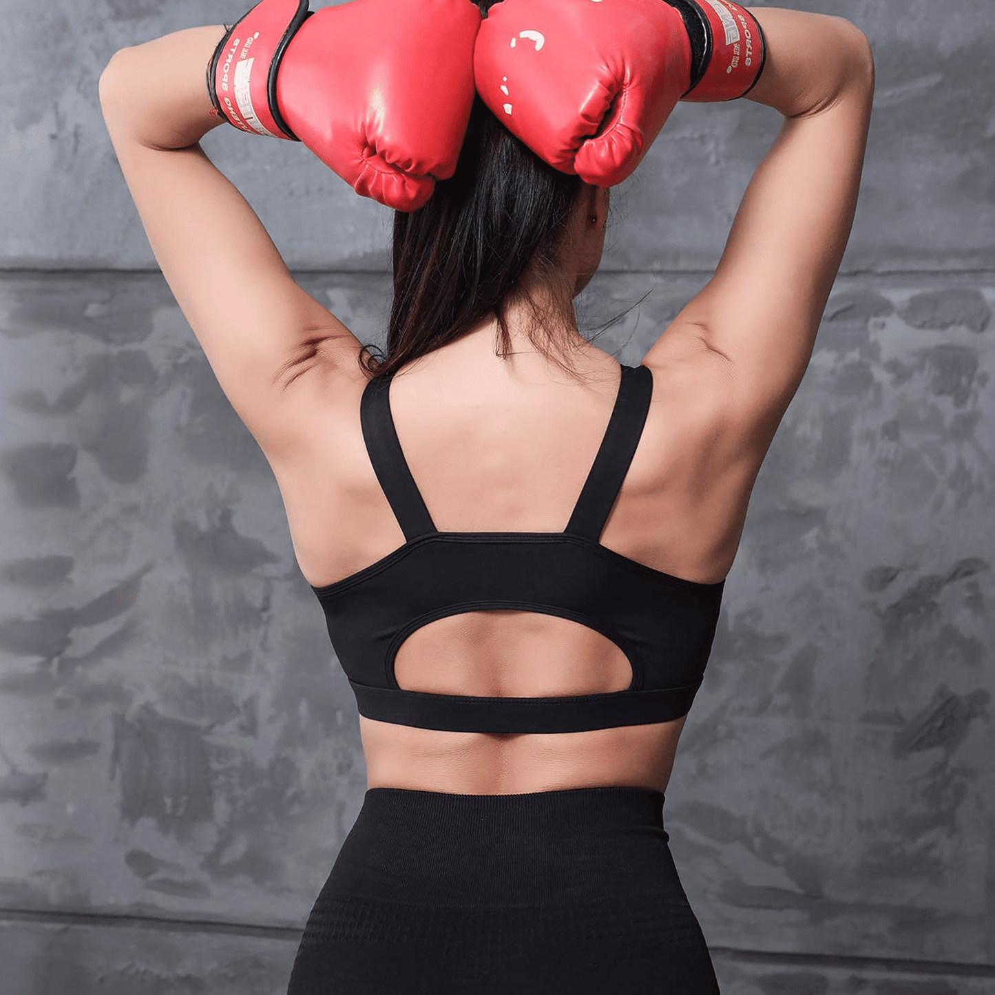 MLDRA Athletic Bra for Women Backless High Support Push Up Bra Sports Bras with Hollow Out Design Ideal for Running Jogging and Gym