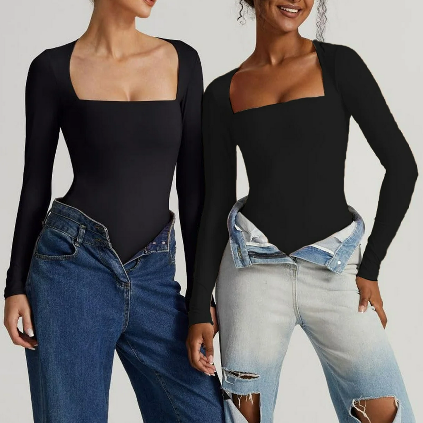 Body Suit Tummy Control Bodysuit Long Sleeve Tops Women Clothing