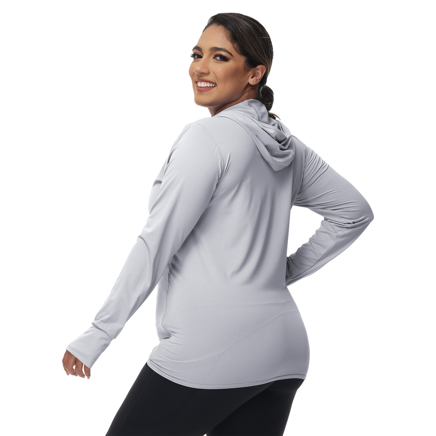 MLDRA Womens UPF 50+ UV Sun Protection Hoodie Jacket Lightweight Zip Up Long Sleeve Sun Shirt with Pockets for Running Hiking