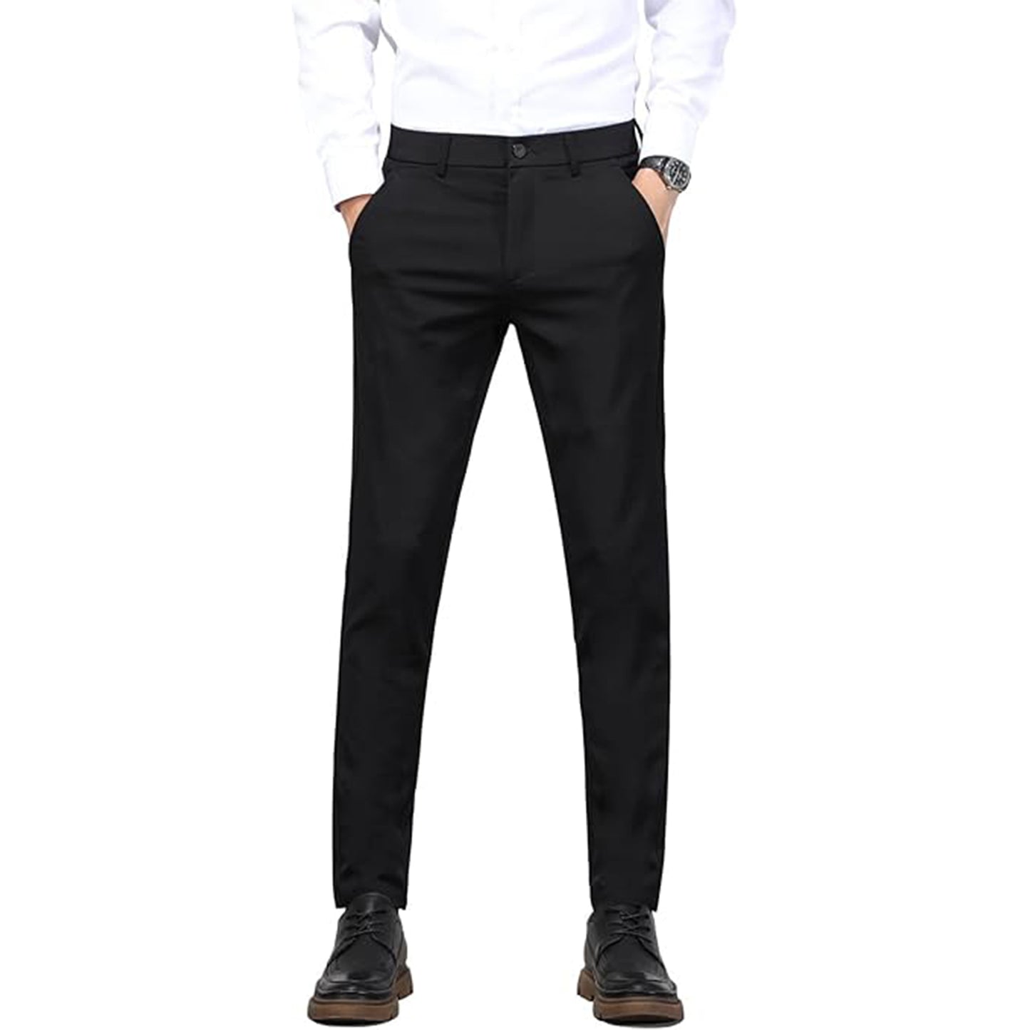 Men's Dress Pants Lounge Casual Big and Tall Work Travel Golf Business Trousers Straight Fit