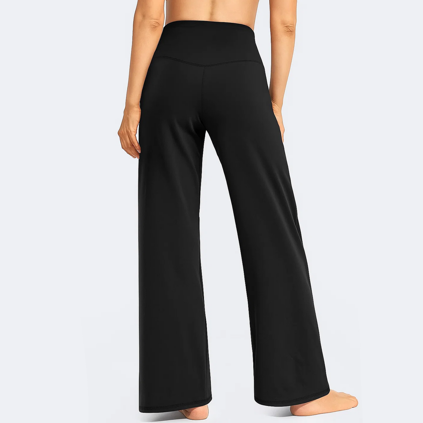 MLDRA Women's Wide Leg Pants Yoga Casual with Pockets Loose Trousers High Waisted Palazzo Lounge Pants Black