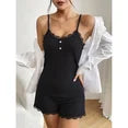 MLDRA Women Pajama Sets Lace Trim Sleepwear Set Ribbed Cami Shorts 2 Piece Pjs Soft Loungewear Sets
