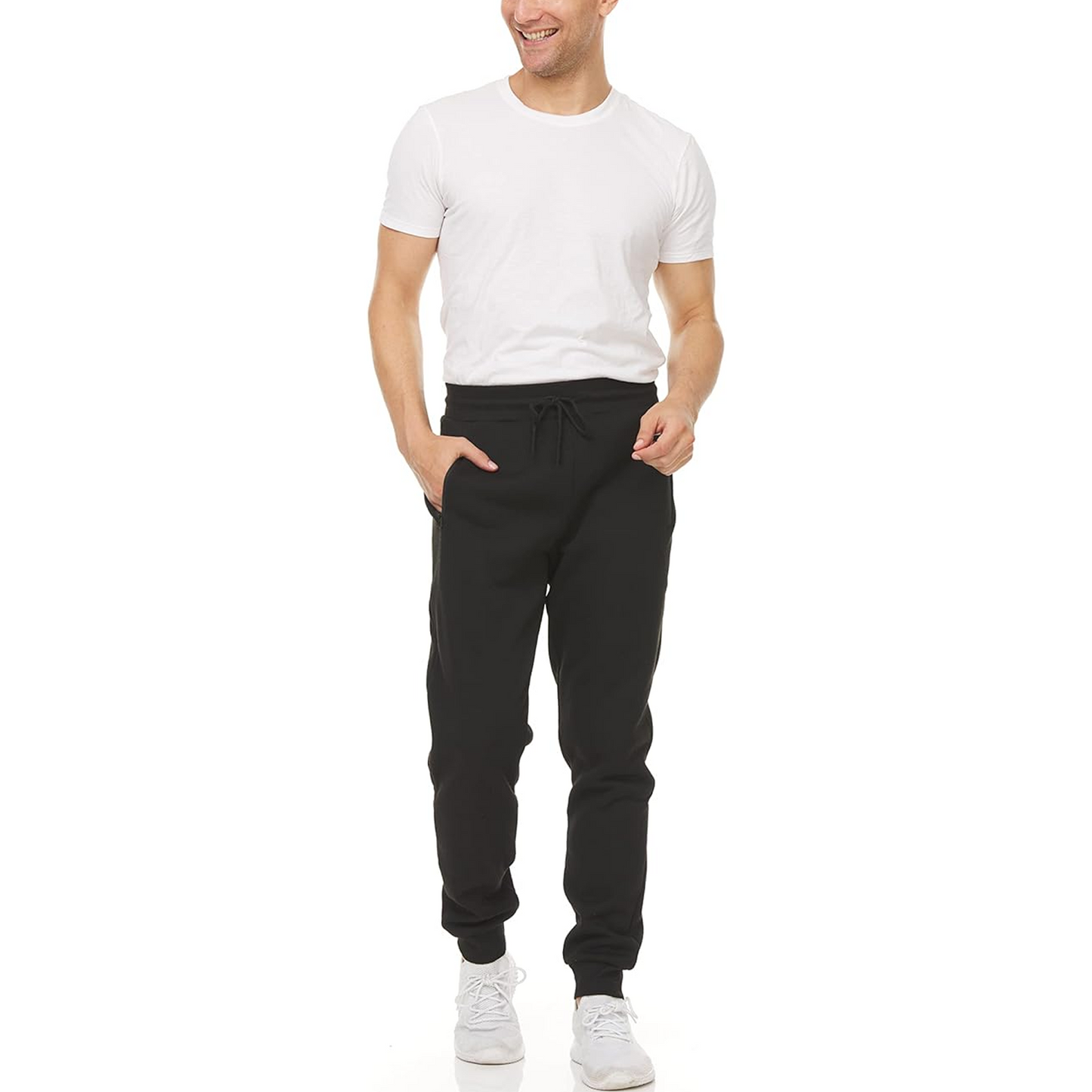 Men's Sweatpants Joggers Lightweight Elastic Waist Athletic Workout Gym Running Sweat Pants with Pockets