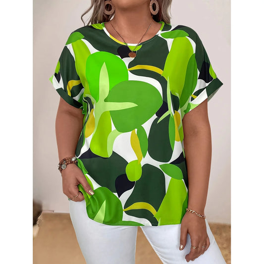 SOMER Plus Size Tops For Women Short Sleeve Women's Tops Casual T Shirts