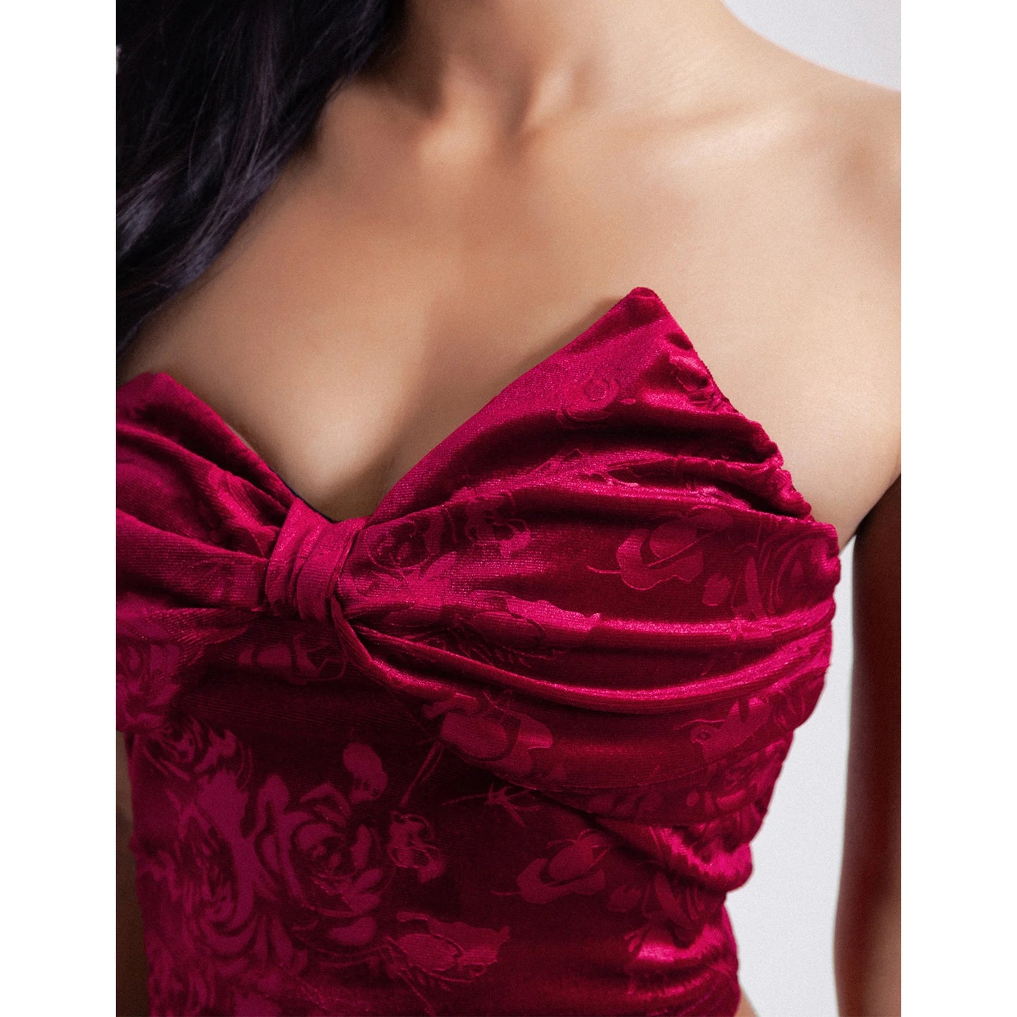 SOMER Women's Party Tube Top For Women's Summer Velvet Print Up Sleeveless Sexy Top