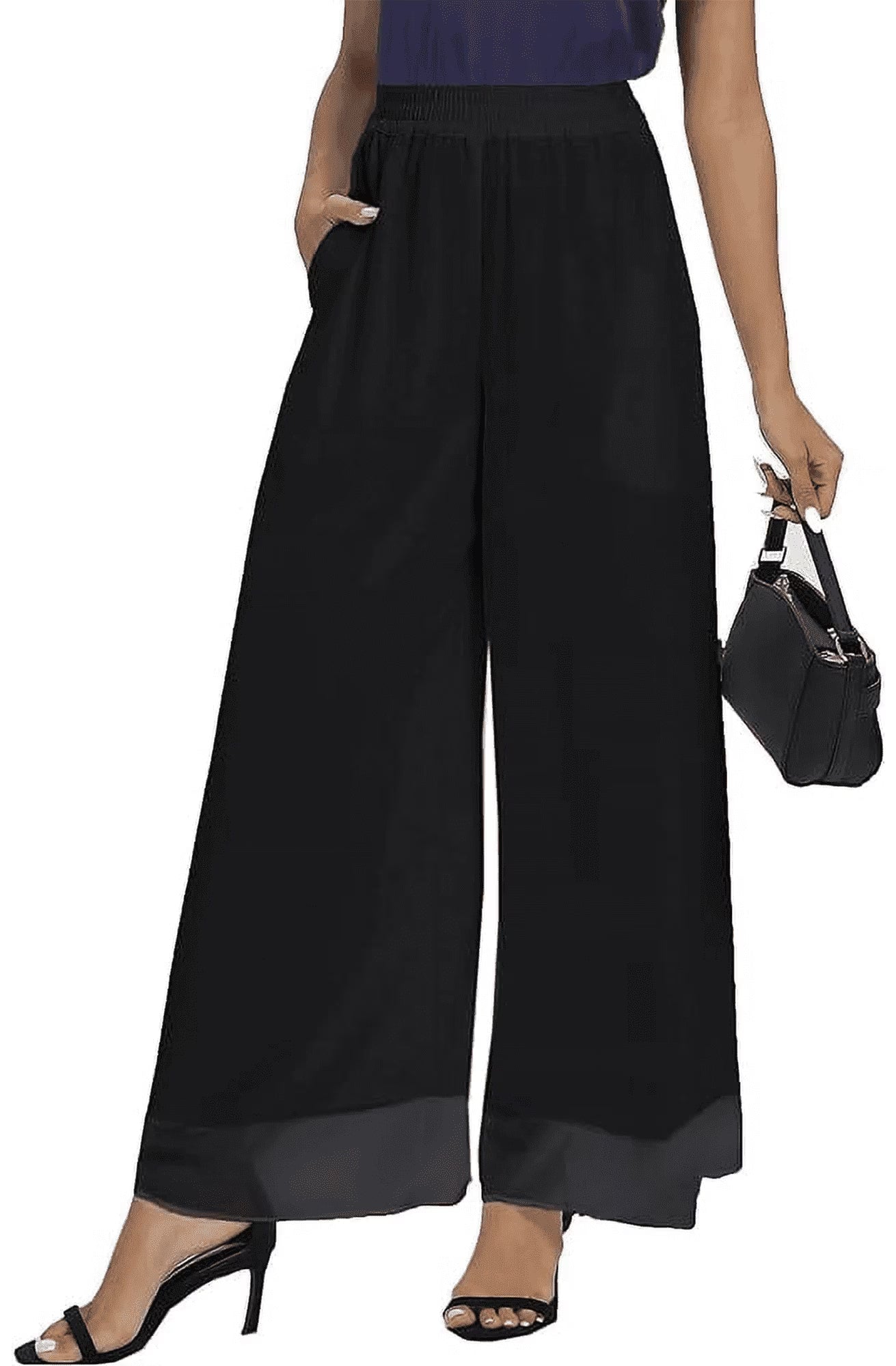 MLDRA Pants for Women Wide Leg Cropped Sweatpants High Waisted Lounge Yoga Pants with Pockets Baggy Casual Travel Work Everyday Comfort 2025 Fall Black
