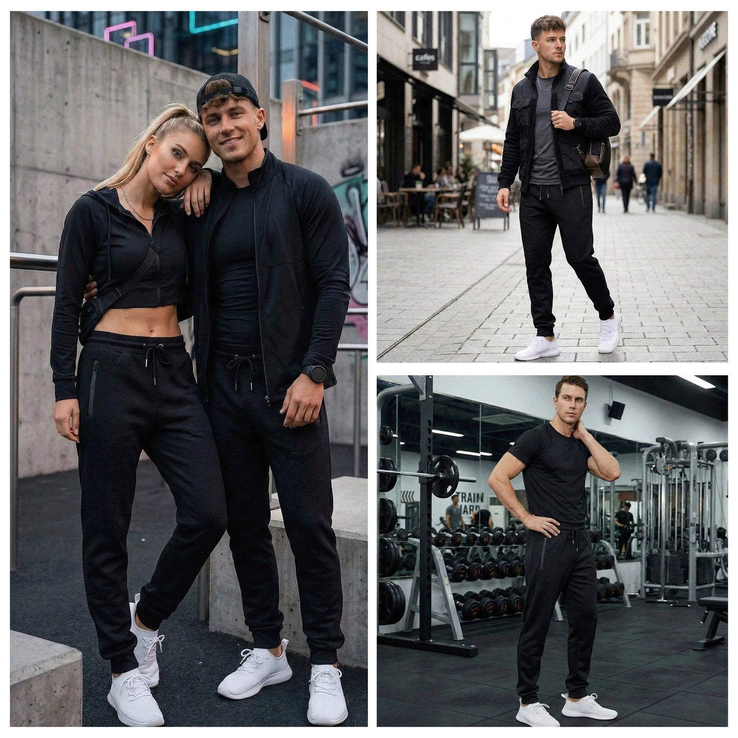 Men's Sweatpants Joggers Lightweight Elastic Waist Athletic Workout Gym Running Sweat Pants with Pockets