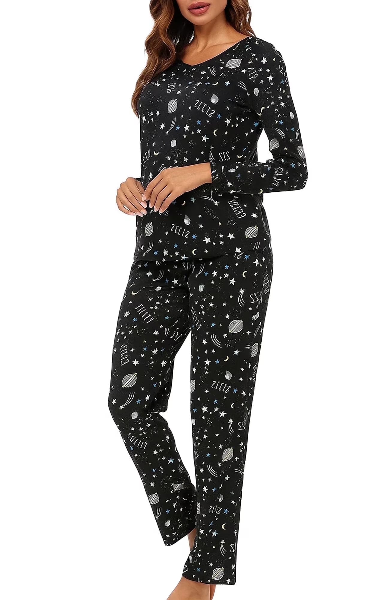 MLDRA Women’s Pajama Set 2 Piece Lounge Sets Long Sleeve Top and Pants Soft Sleepwear Nightwear Ladies Pjs Fall Winter 2025 Set