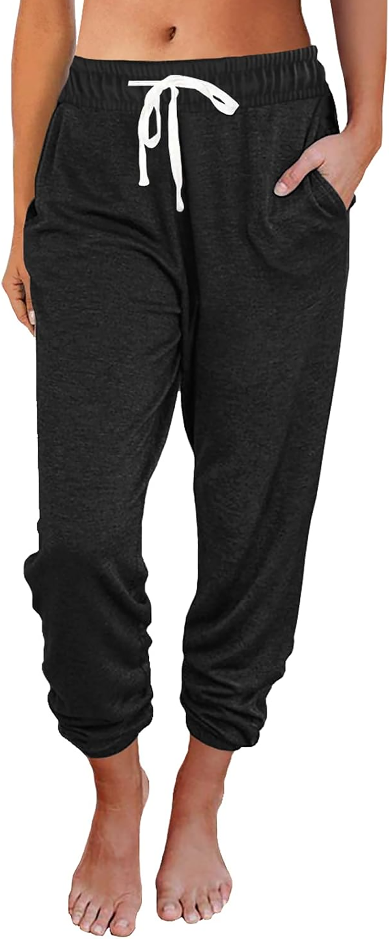 MLDRA Women Sweatpants Joggers with Pockets Lounge Athletic Casual Pajama Pants Fall Winter Clothes Teachers Outfits 2025 Black