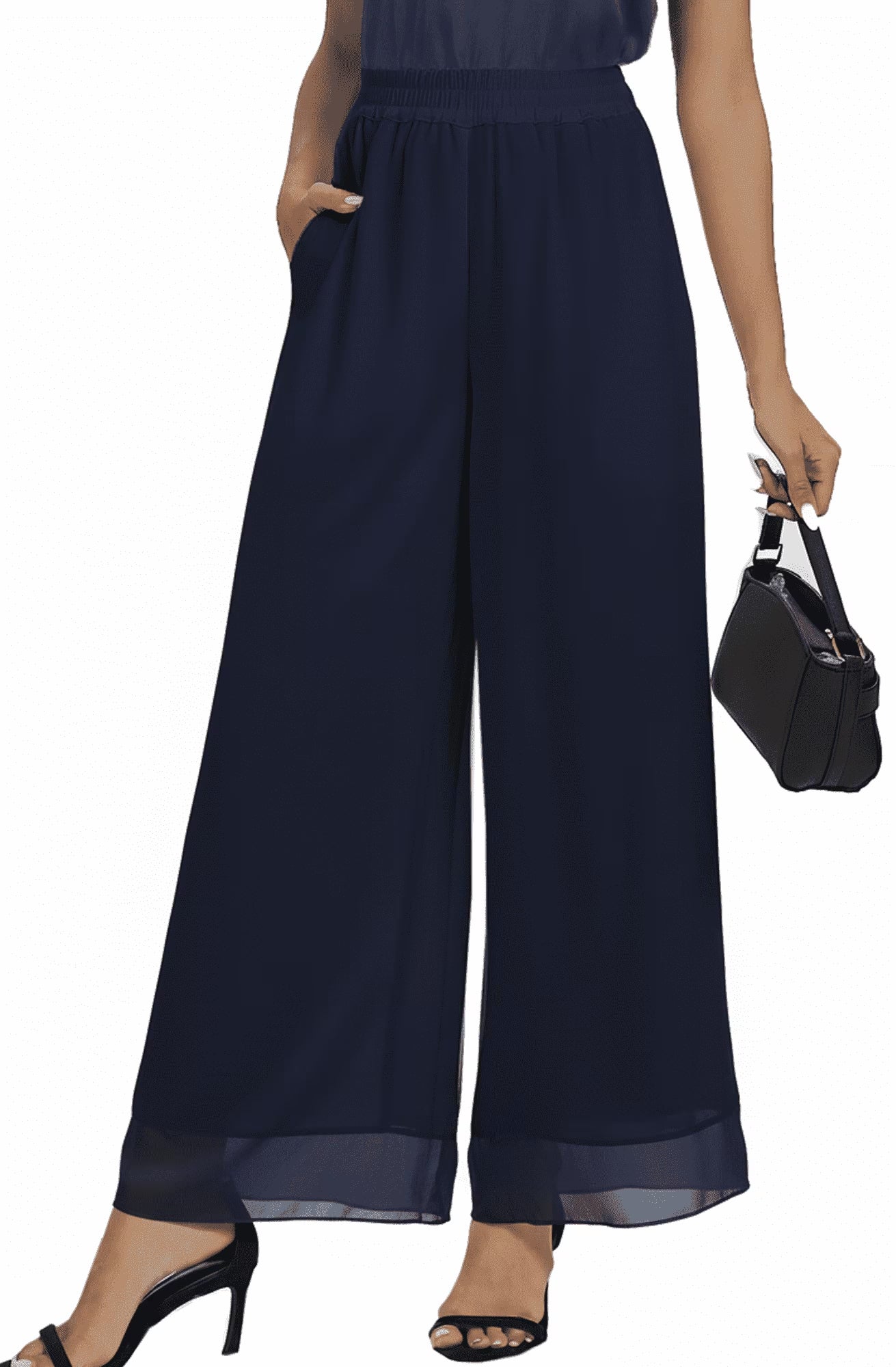 MLDRA Pants for Women Wide Leg Cropped Sweatpants High Waisted Lounge Yoga Pants with Pockets Baggy Casual Travel Work Everyday Comfort 2025 Fall Black