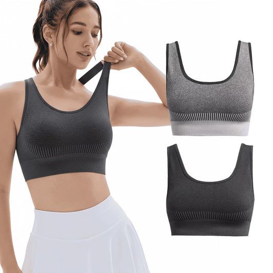 MLDRA 2 Pack Sports Bras for Women High Support Wirefree Padded Bras Supportive Workout Yoga Bras Workout Athletic Comfortable Tank Tops