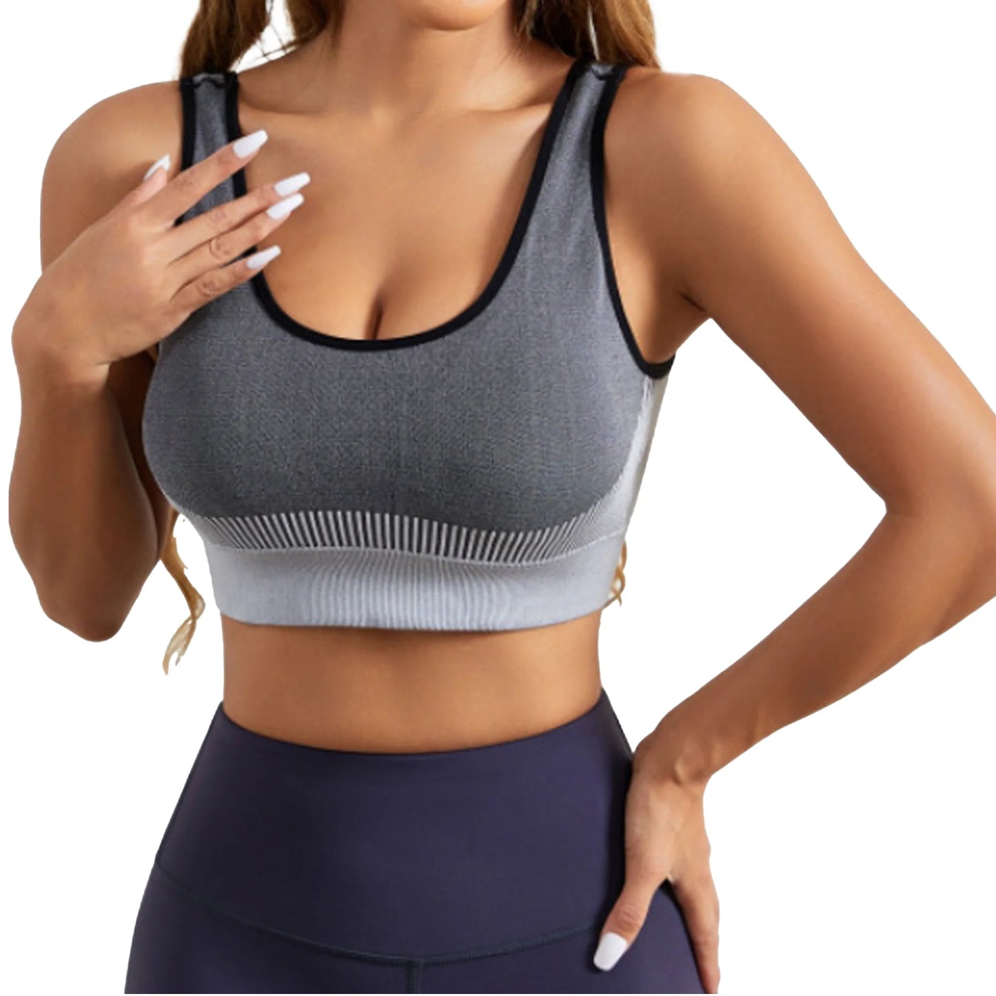 MLDRA 2 Pack Sports Bras for Women High Support Wirefree Padded Bras Supportive Workout Yoga Bras Workout Athletic Comfortable Tank Tops