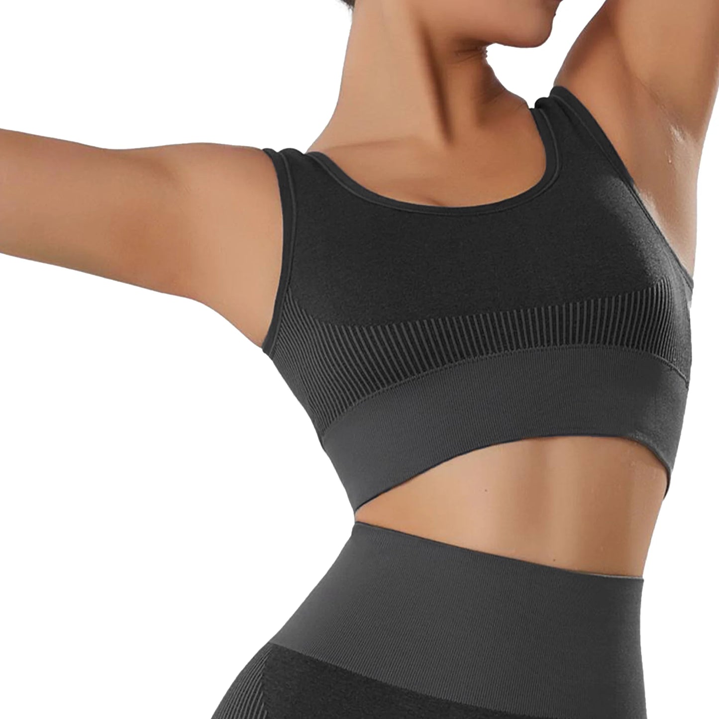 MLDRA 2 Pack Sports Bras for Women High Support Wirefree Padded Bras Supportive Workout Yoga Bras Workout Athletic Comfortable Tank Tops