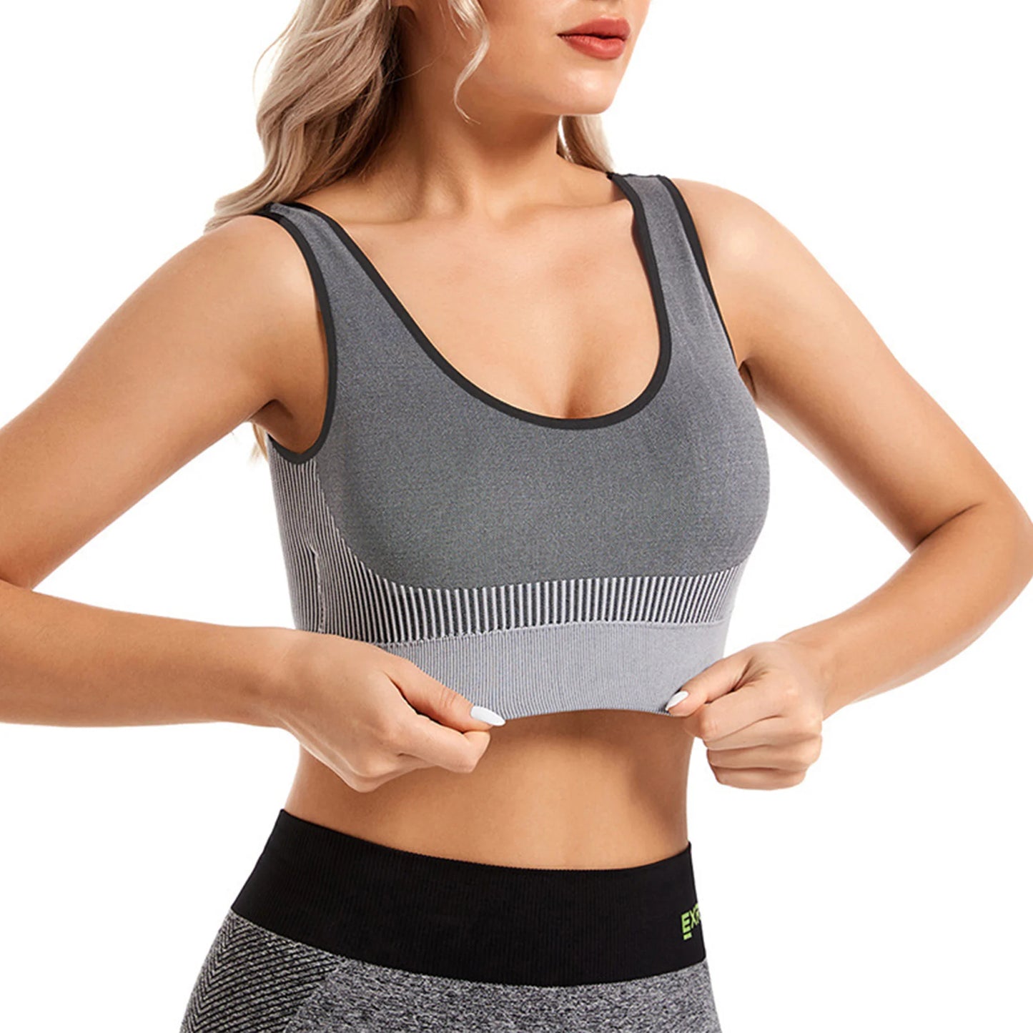 MLDRA 2 Pack Sports Bras for Women High Support Wirefree Padded Bras Supportive Workout Yoga Bras Workout Athletic Comfortable Tank Tops