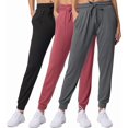 MLDRA 2 Pack Womens Ultra-Soft Lounge Joggers Sweatpants Athletic Yoga Pants with Pockets