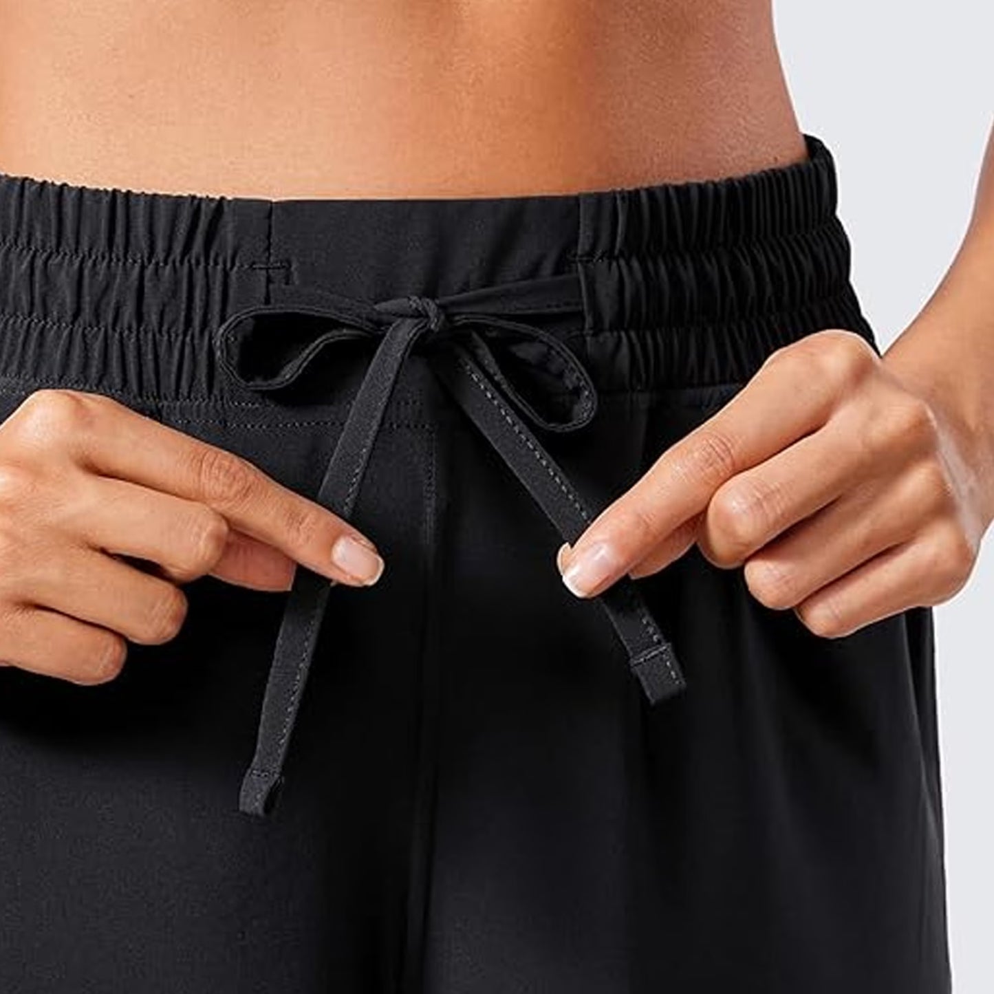 MLDRA Pants for Women Wide Leg Cropped Sweatpants High Waisted Lounge Yoga Pants with Pockets Baggy Casual Travel Work Everyday Comfort 2025 Fall Black