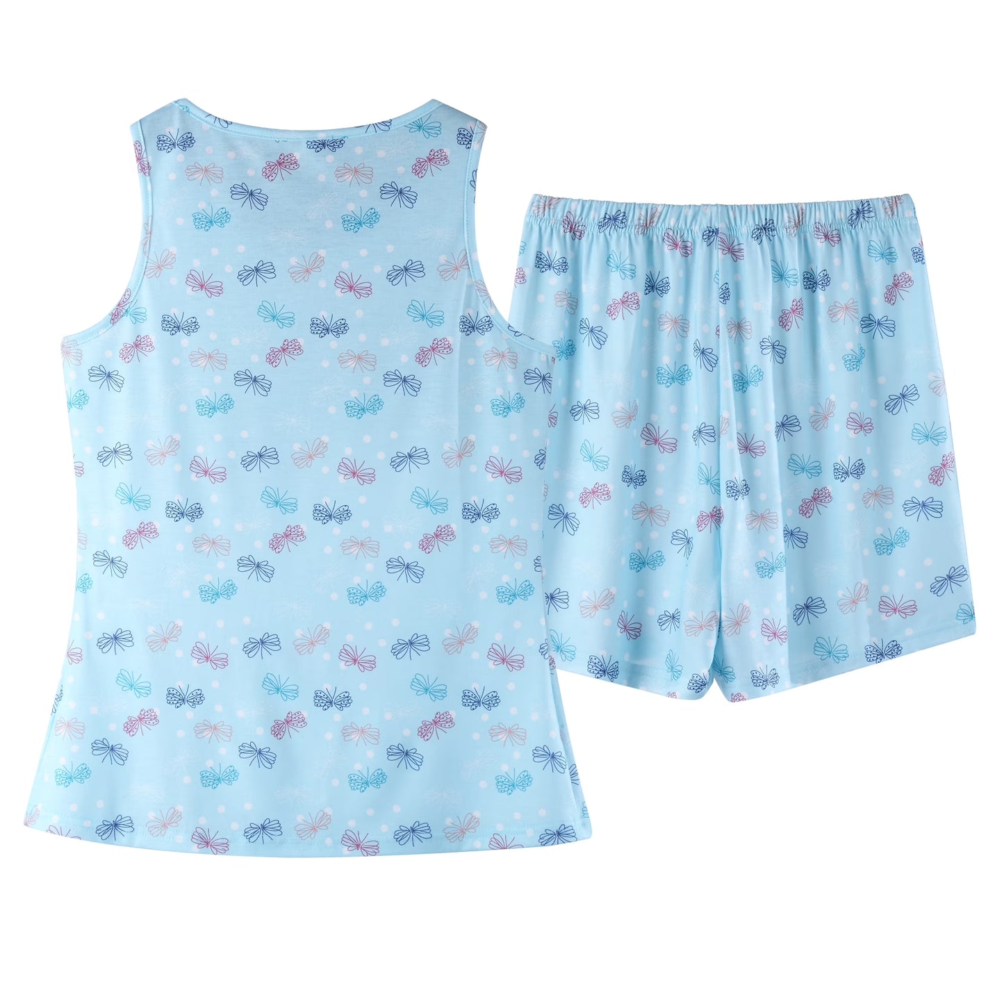 MLDRA Pajamas for Women Set Pj Sets Cute Tank Shorts Soft 2 Piece Lounge Set Ladies Sleepwear Summer Pjs