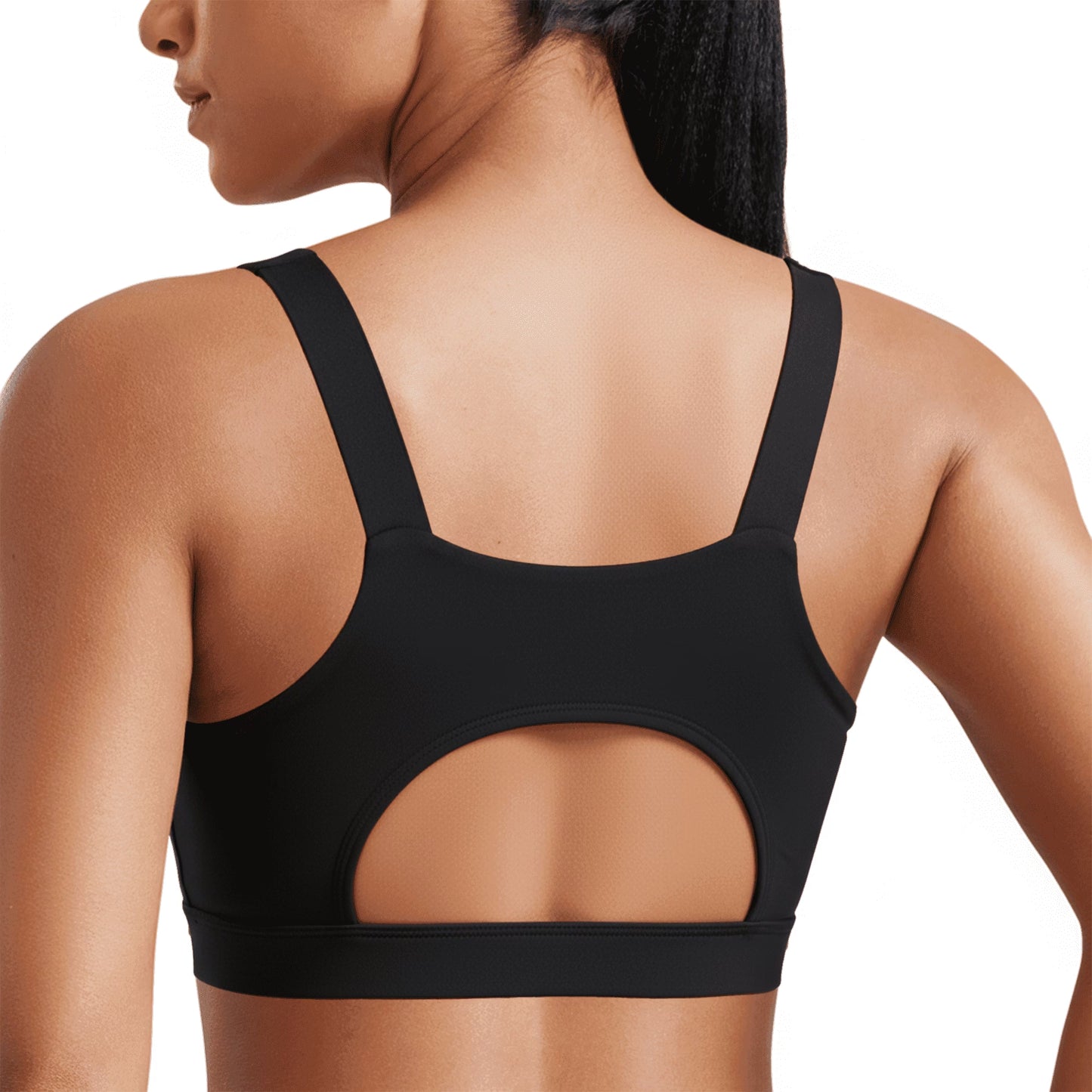 Sports Bra for Women Sexy Workout Yoga Bra Backless Thin Strappy Halter Criss Cross Removable Padding Light Support Athletic Gym Crop Top
