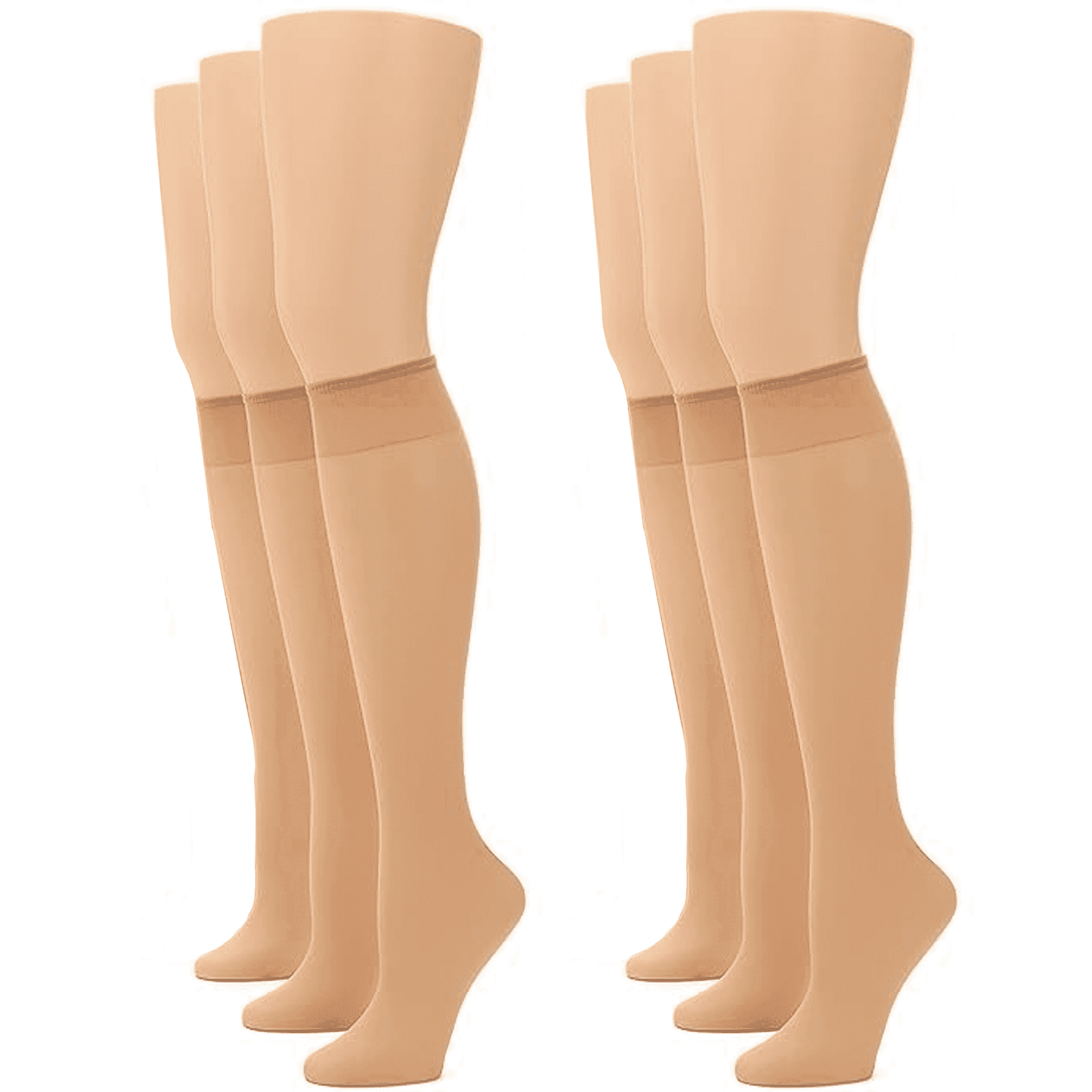 Visit the SOMER Store SOMER 3-Pair Knee High Sheer Stockings Silky Socks for women Breathable Comfort Fit High Stockings
