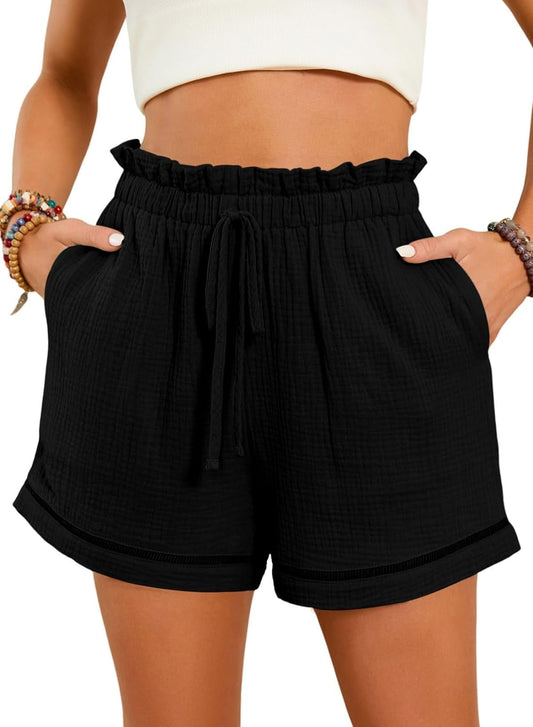 Womens Casual Shorts High Waisted Fashion Beach Cruise Shorts Cute Comfy Trendy Summer Shorts with Pockets
